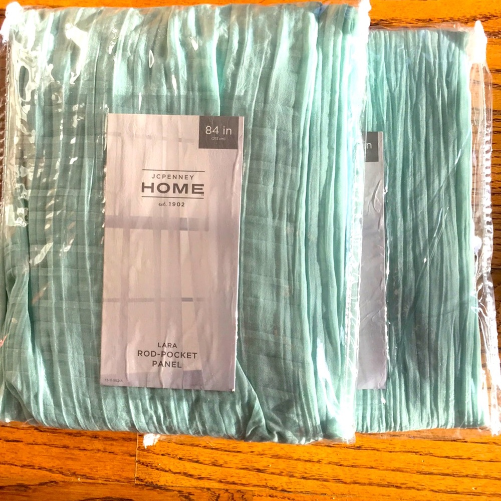 Set of 2 rod pocket panels